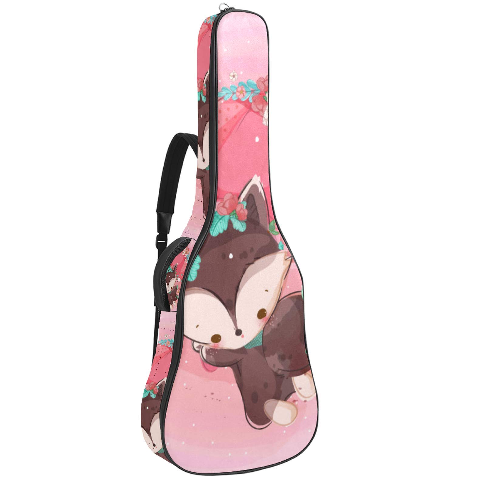 Bolsa para guitarra impermeable con cremallera, suave para guitarra, bajo, acústico y clásico, para guitarra eléctrica, bolsa de animales infantiles