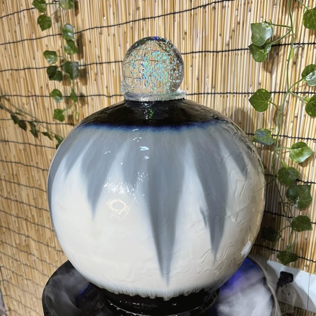 House Decorative Items Ceramic Floor Decoration Living Room Entrance Circulating Water Fountain Fish Tank Decoration Tabletop Waterfall Fountain,B