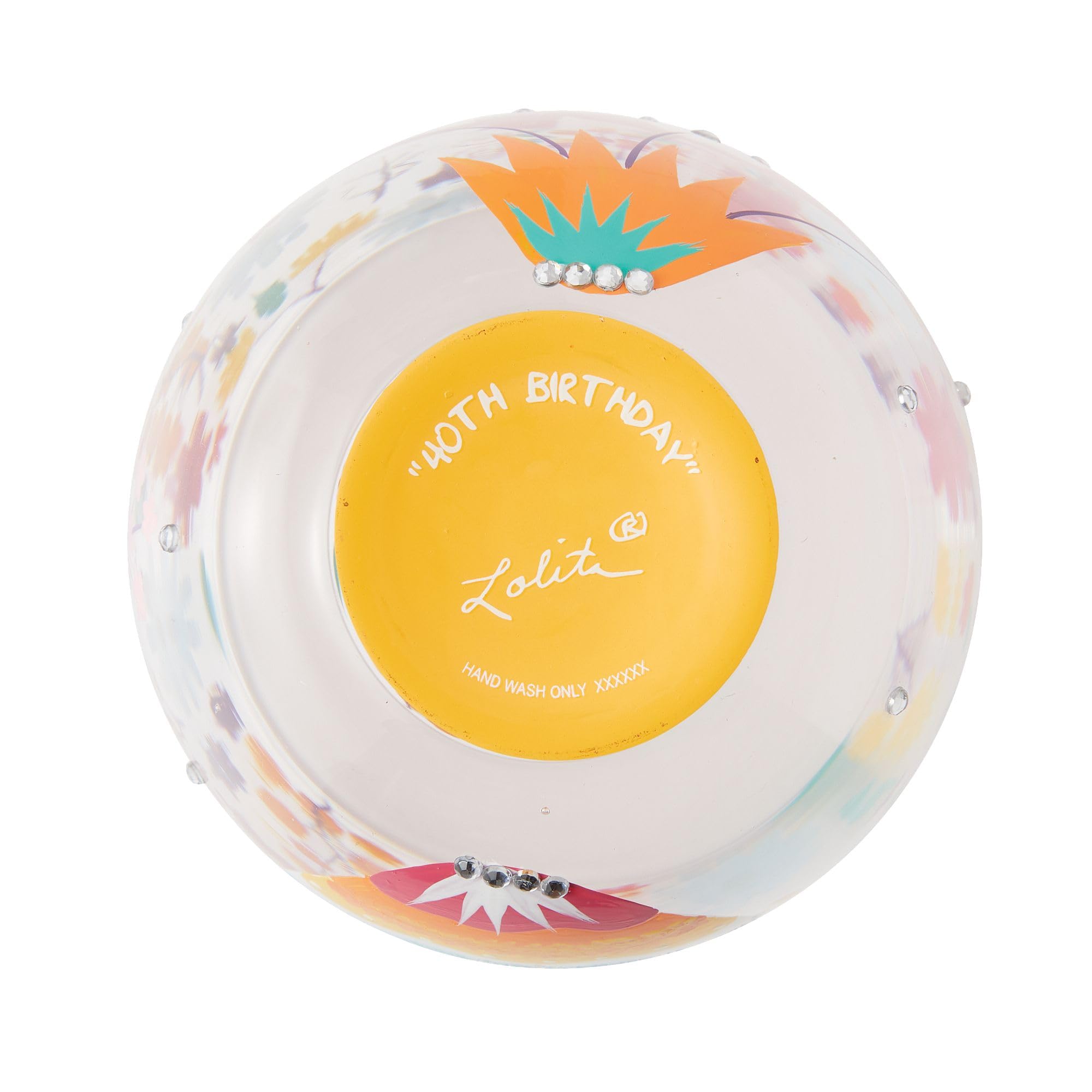 Enesco Verre à Vin Lolita Happy 40th Birthday Peint à La Main