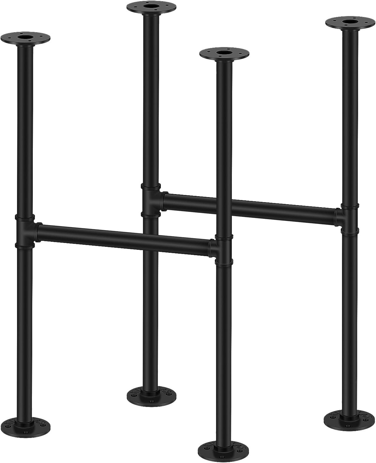 Licperron 2 Pack 30 Inch Industrial Metal Table Legs, Black Pipe Legs for Coffee Desk Furniture