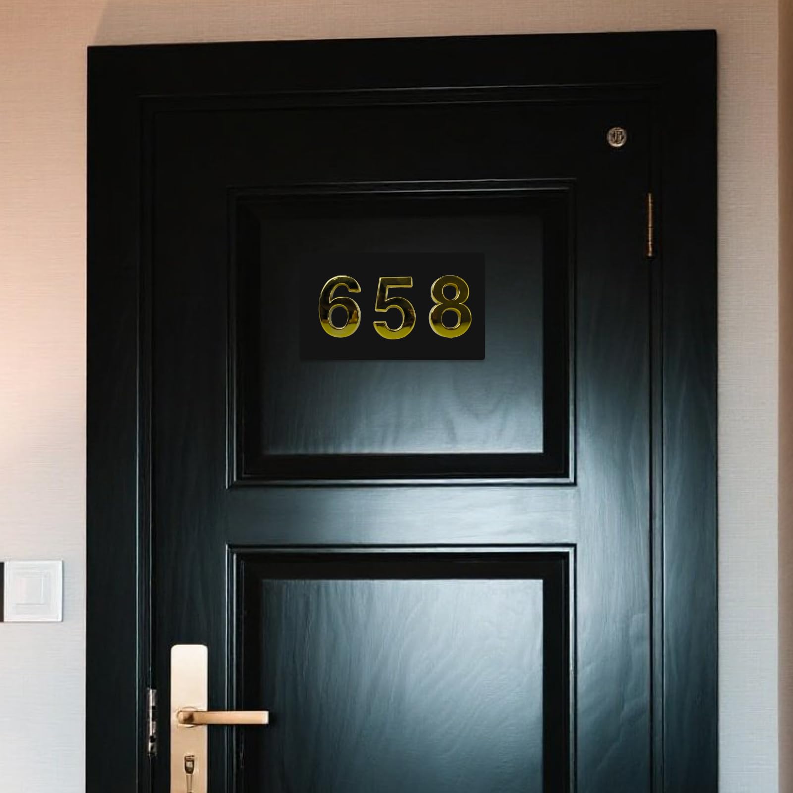 Numeros Adhesivos 5Cm,Numeros Para Habitaciones De Hotel,Numeros Adhesivos Para Buzón 3d Placas De Matrícula Del 0 Al 9 Para Casas Pisos, Oficinas Y Buzones (Dorado, 50mm 10pcs)