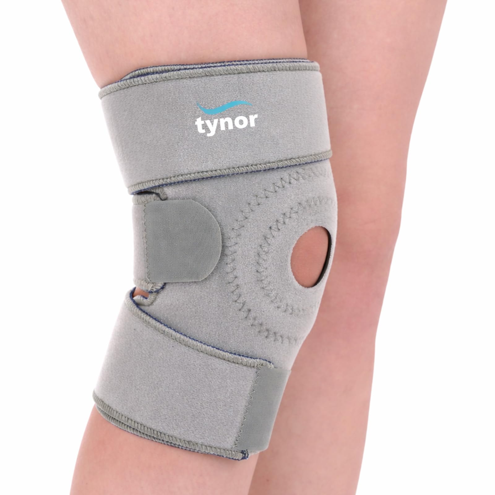 TYNOR Knee Wrap (Neoprene), Grey, Universal Size, 1 Unit-image-0