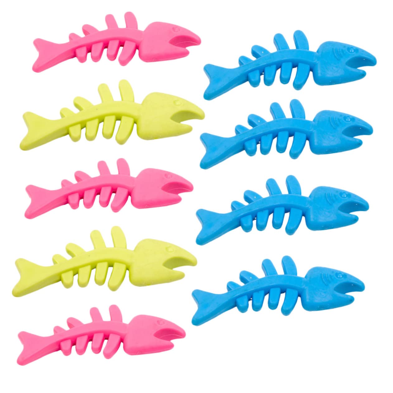 Giocattolo per Cani da Masticare a Forma di Pesce per Pulire i Denti e Ridurre l'Ansia in Tpr Alimentare 12,5 X 5 X 0,3 CM per Cuccioli e Cani Adulti