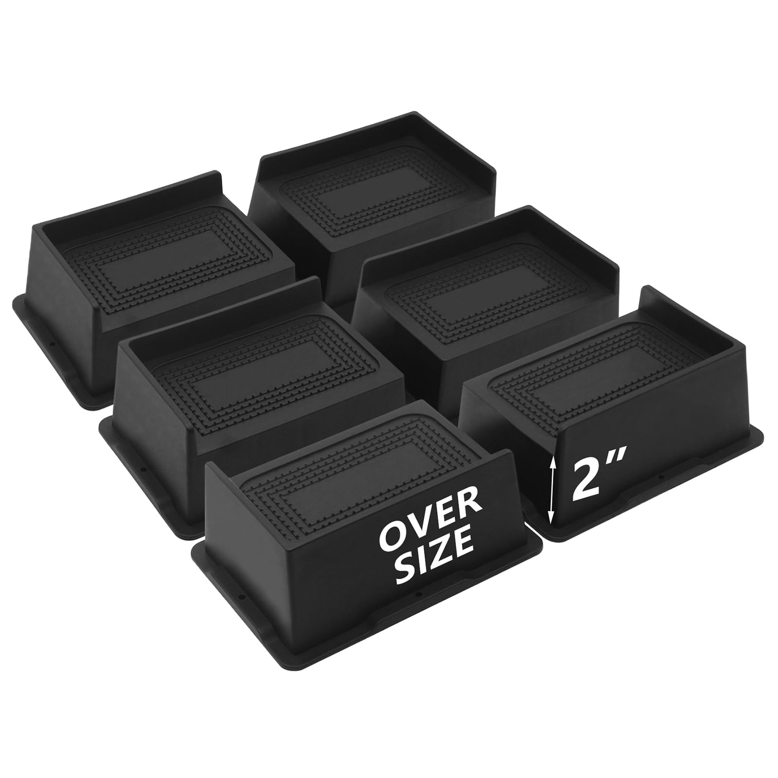 HANIHUA 6 Pack Bed Risers 2 inch - bedding accessories | Mubboo
