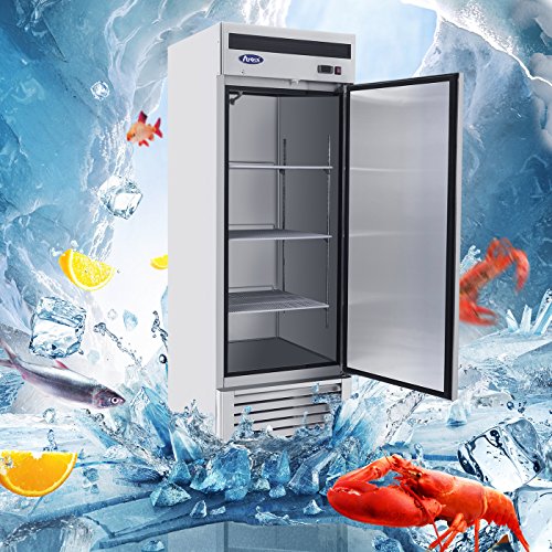 Atosa Commercial Restaurant Kitchen Mbf8505Gr Refrigerator, Reach-In, One-Section, 27" W X 31-7/10"D X 83-1/10"H, Bottom-Mount Self-Contained Refrigeration, 19.1 Cu. Ft. #TOP1