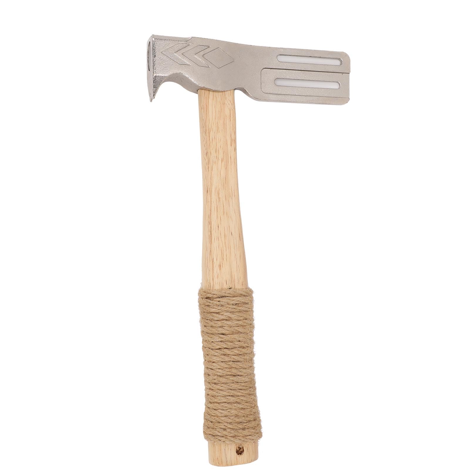Jectse Martillo para Techos Magnéticos, Hacha de Techos de Imán Multifuncional con Herramienta de Techo Mágico de Mango de Madera Maciza para Uñas Rápidas para Techos y Sombreros de