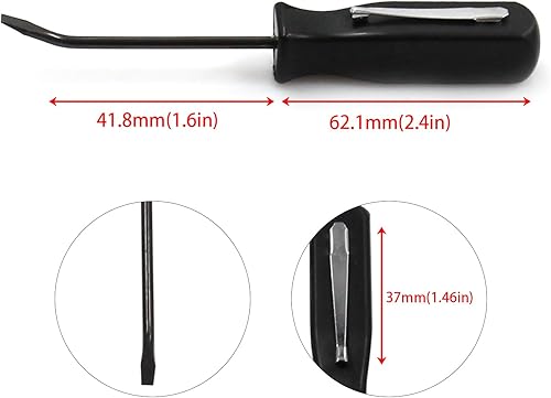 Miniatura 2 de Multifunción Mini Pocket Pry Bar con Clip de Bolsillo 4.5 "Longitud Negro Herramienta de Reparación de Coches 3 Unids