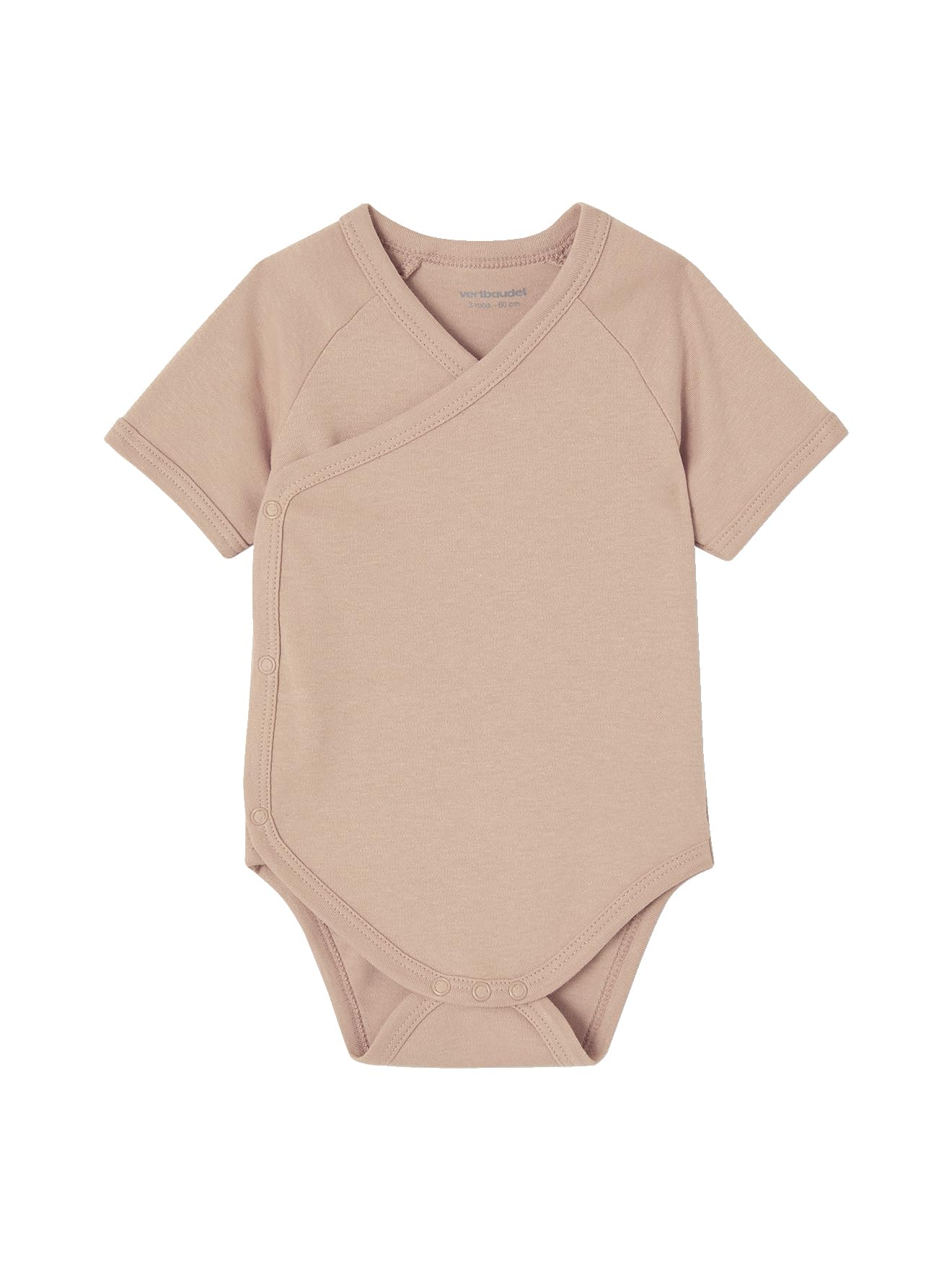 VERTBAUDET Lot de 7 bodies bébé manches courtes ouverture naissance BASICS