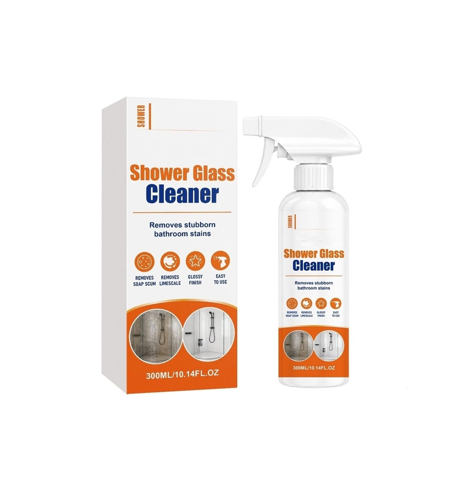 Limpiador de vidrios for baños | Elimina las manchas de agua y la suciedad for un acabado limpio y brillante y una vista clara.(3pcs)