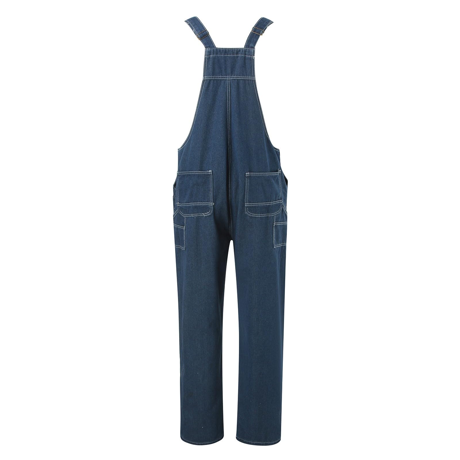 Peto vaquero para hombre, mono de trabajo con ajuste relajado, tirantes ajustables y varios bolsillos para herramientas, ropa de trabajo, mono con peto, corte holgado, monos