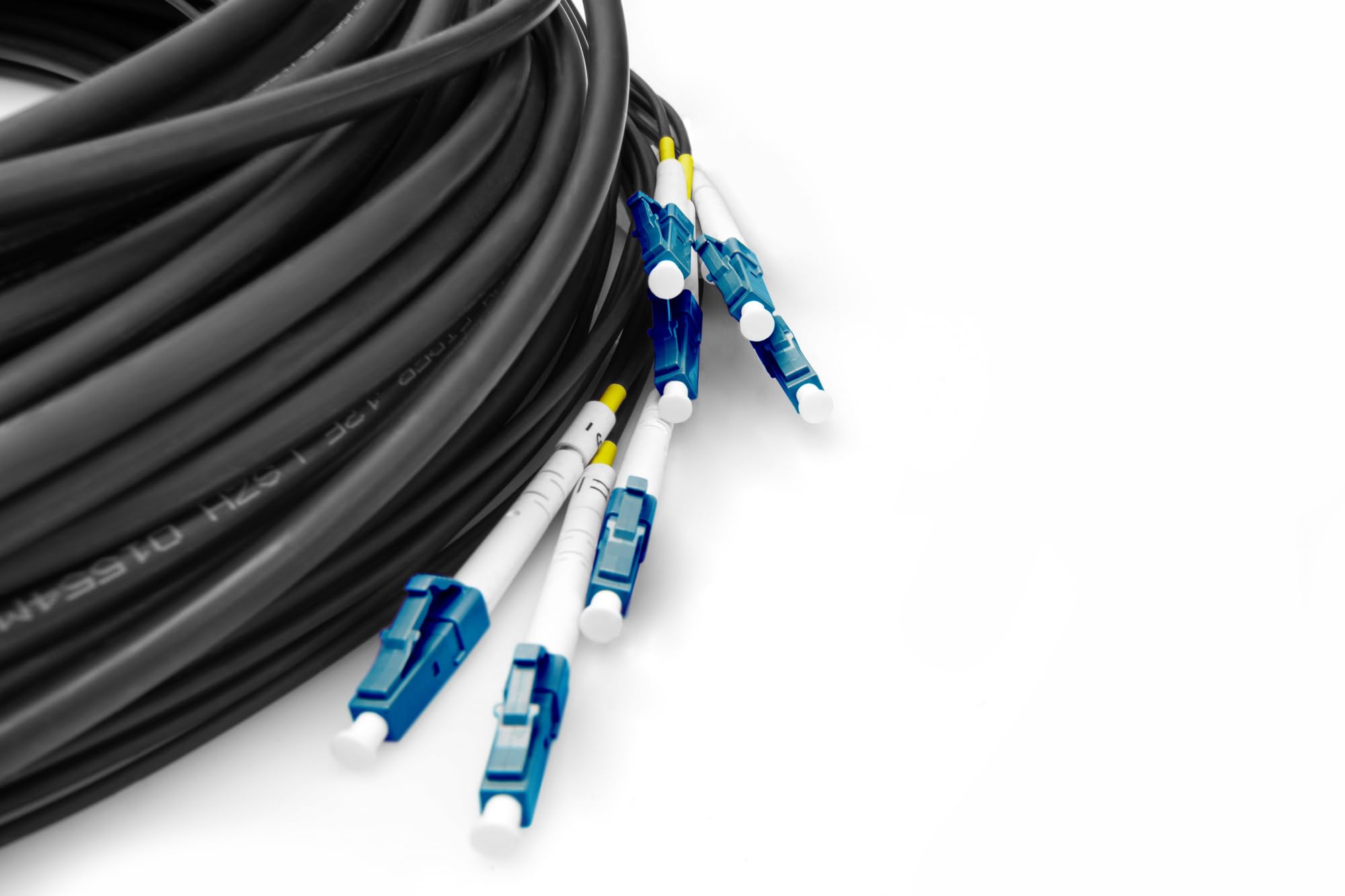 DIGITUS DK-2A338UE50BK-BBB Câble Fibre Optique OS2 150 m LC à LC 8 Fibres Breakout 1/10 Gbit/s SM Monomode G.657.A1 9/125 Noir