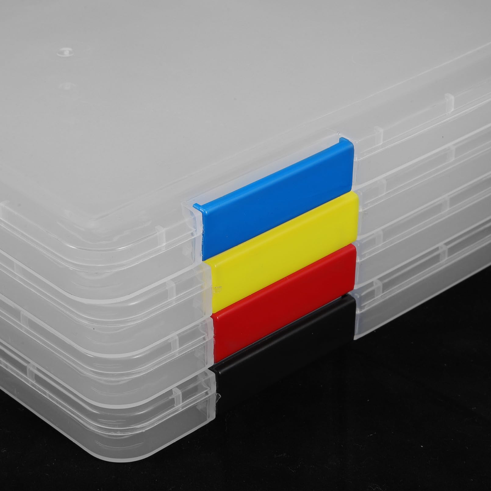 Lurrose Transparente Ablagebox für Dokumente, 4 Stück, Kunststoff