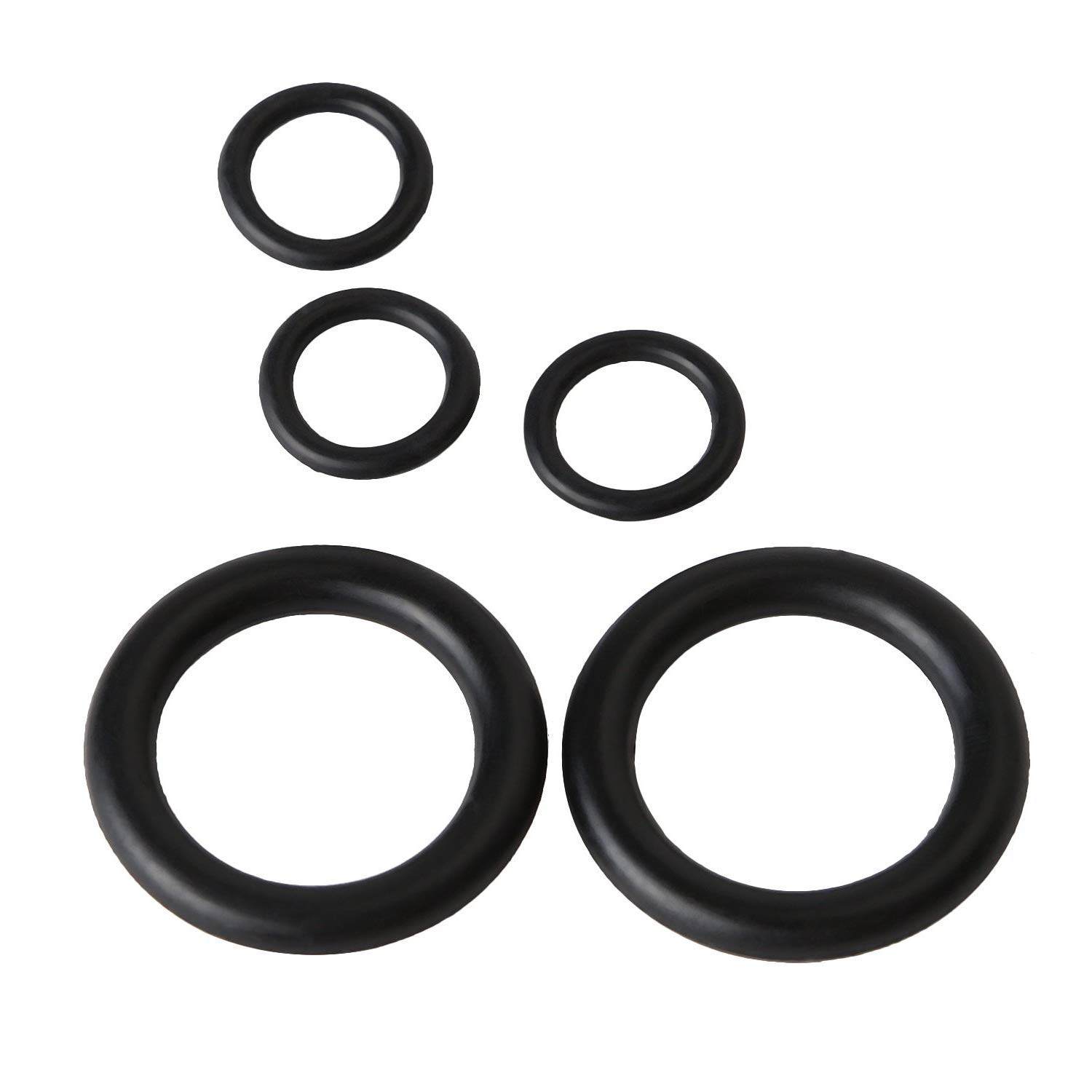 Fousenuk 225 stuks afdichtringenset, zwart, 18 maten O-ring assortiment, rubberen sluitring, O-ring assortiment, afdichtingsset, O-ringen, afdichtingen van NBR voor sanitair, sifon, spoelbak