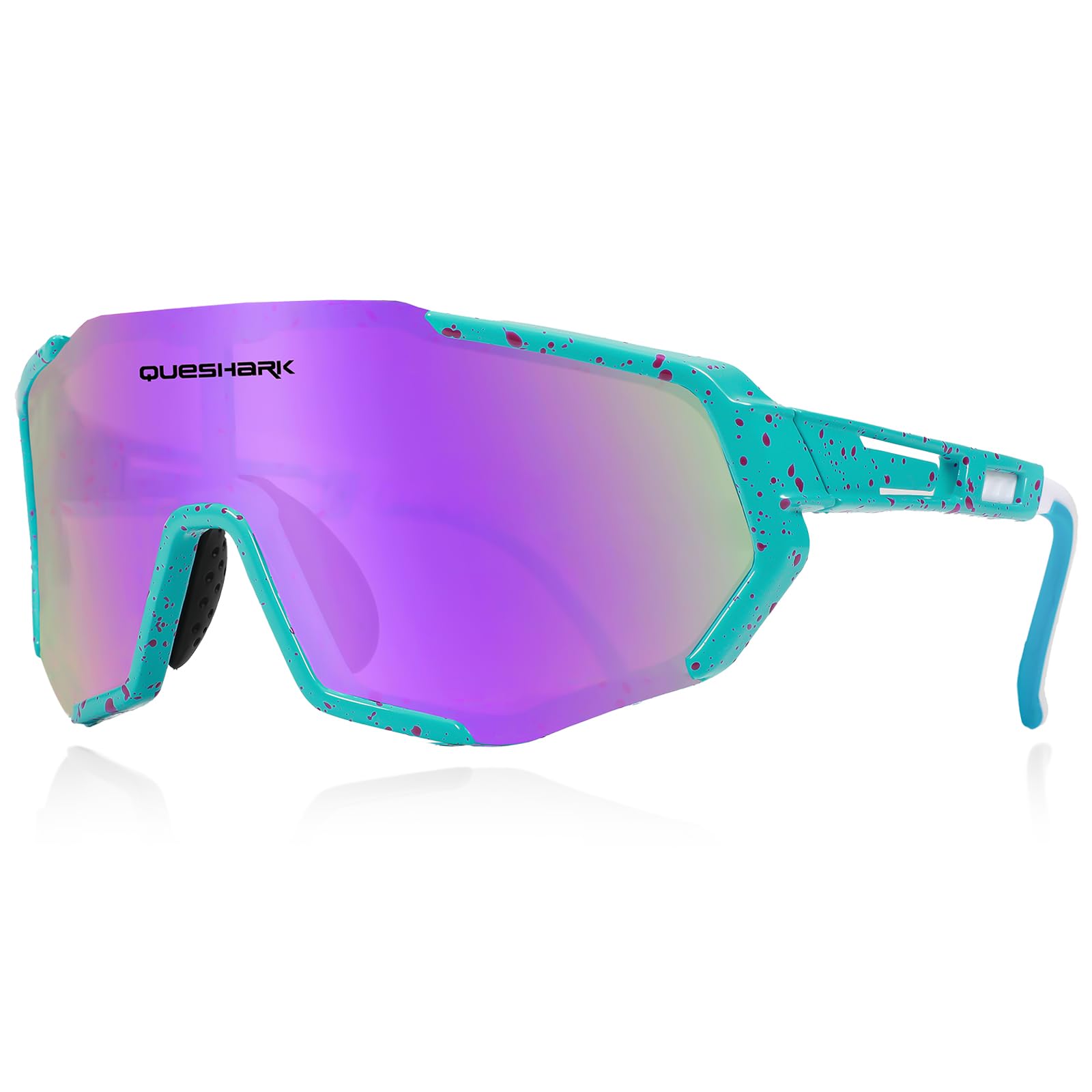 Queshark Gafas Ciclismo Niños 8-16 Polarizadas UV400 Protección TR90 Gafas de Sol Deportivas Running MTB Bicicleta