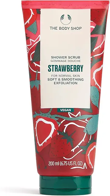 The Body Shop Erdbeere Körperpeeling 200ml - Sanftes Body Scrub für seidige Haut