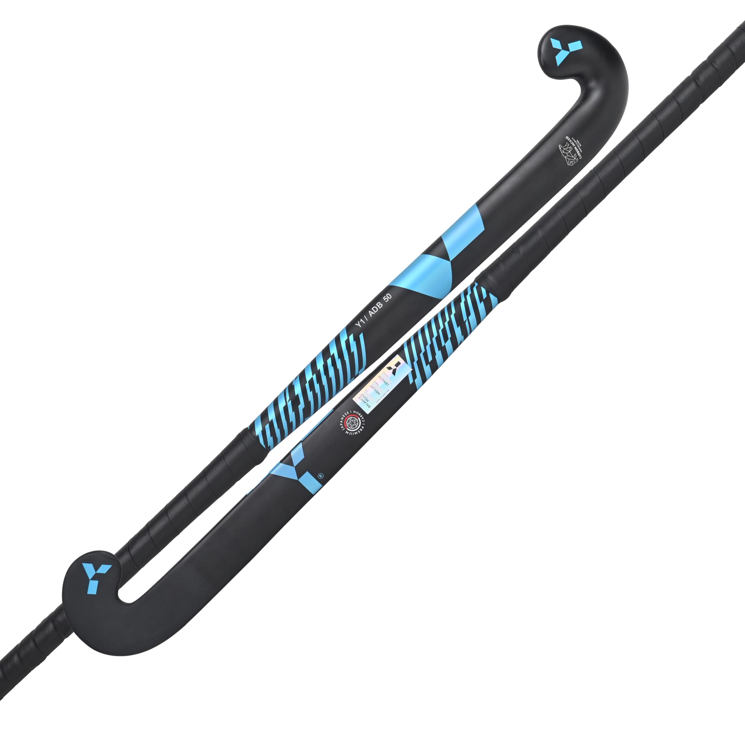 Y Y1 Hockey 50% Carbon 37.5 inches Blue, Black, Field Hockey Stick