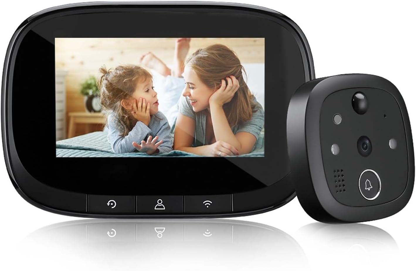 ഡിസ്പ്ലേയും ക്യാമറ യൂണിറ്റും ഉള്ള ടുയ ഔട്ട്ഡോർ വയർലെസ് ഡോർബെൽ