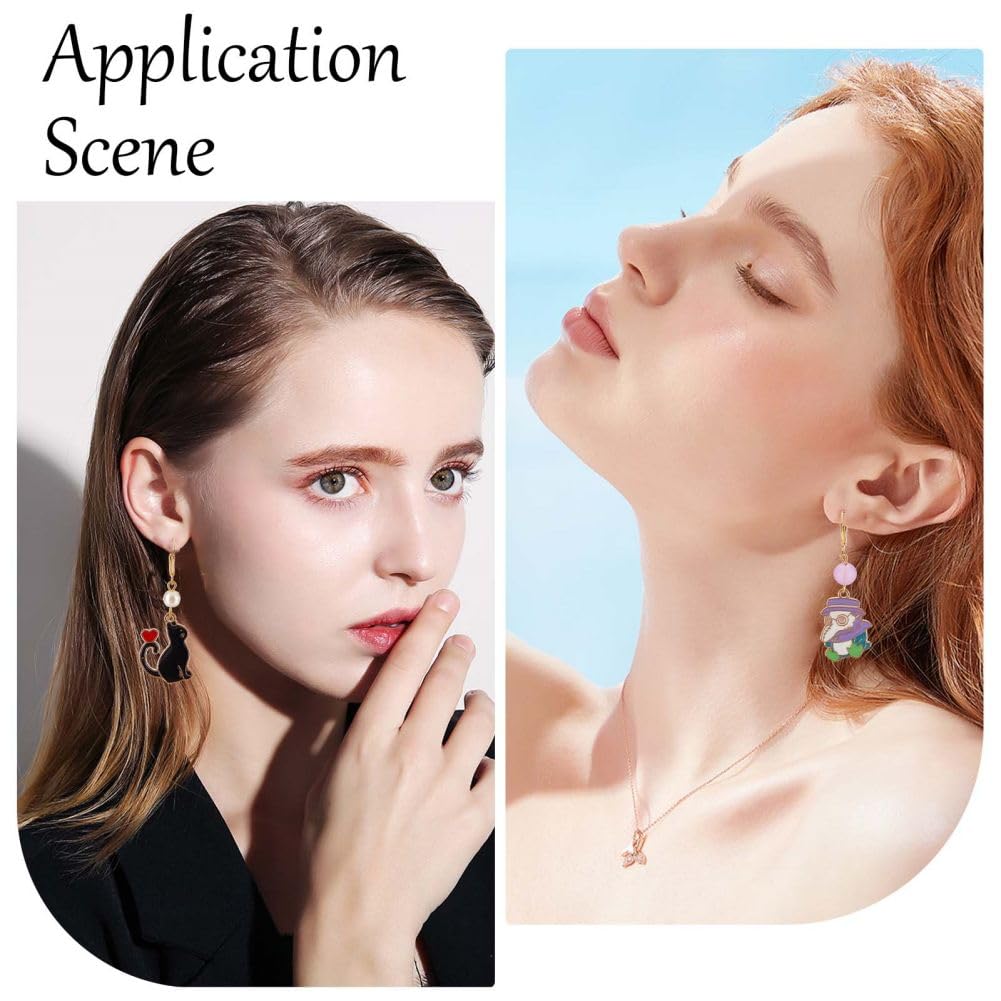 CREATCABIN 60 Pcs Véritable Or 24K Plaqué Leverback Français Boucles D