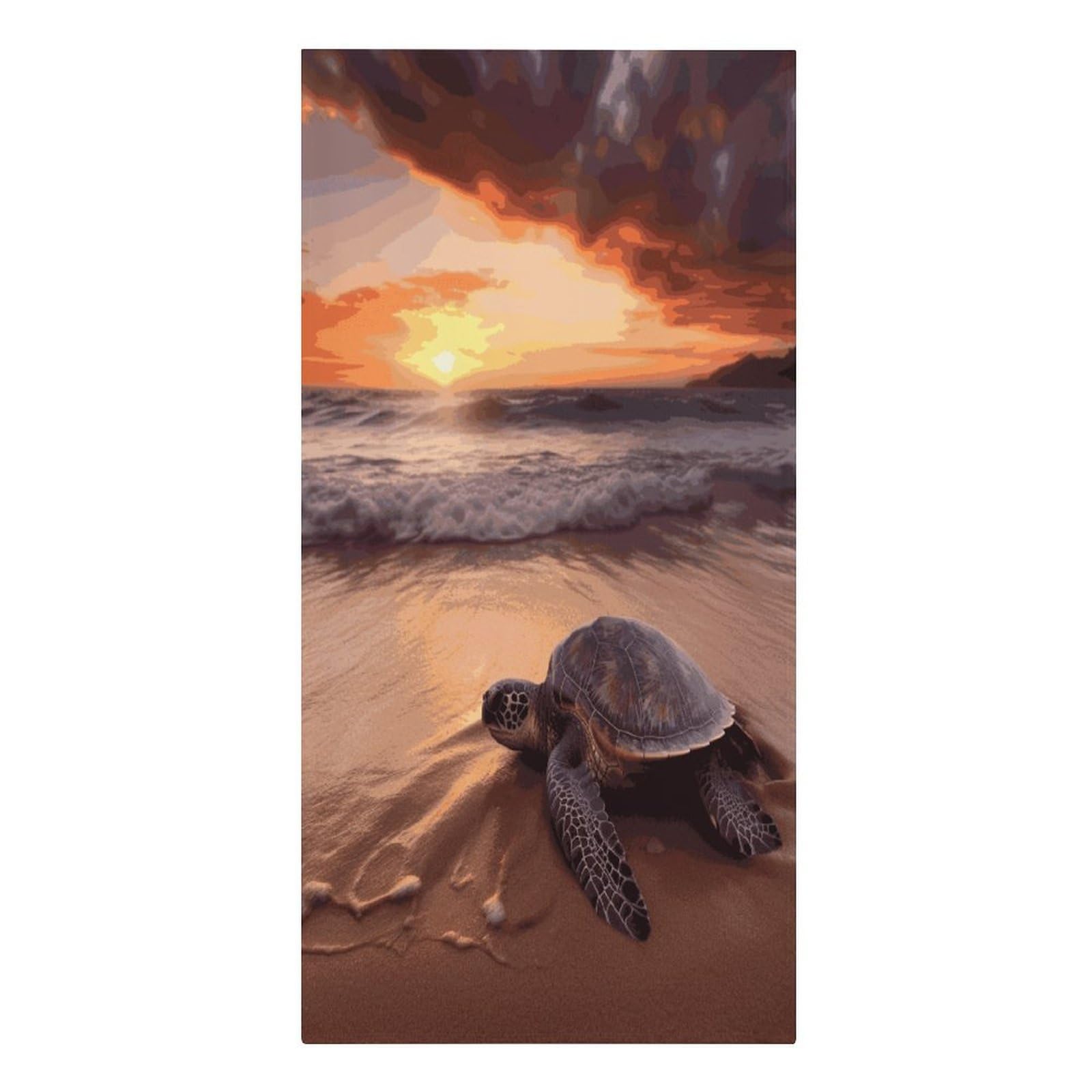FekiLoot Sea Turtle Sunset Towels Soft Oversized Beach Towels Absorbent Sand Free Bath Towel Travel Compact Swim Towels Lightweight Quick Dry Pool Towel Large Beach Blanket 30" X 61"