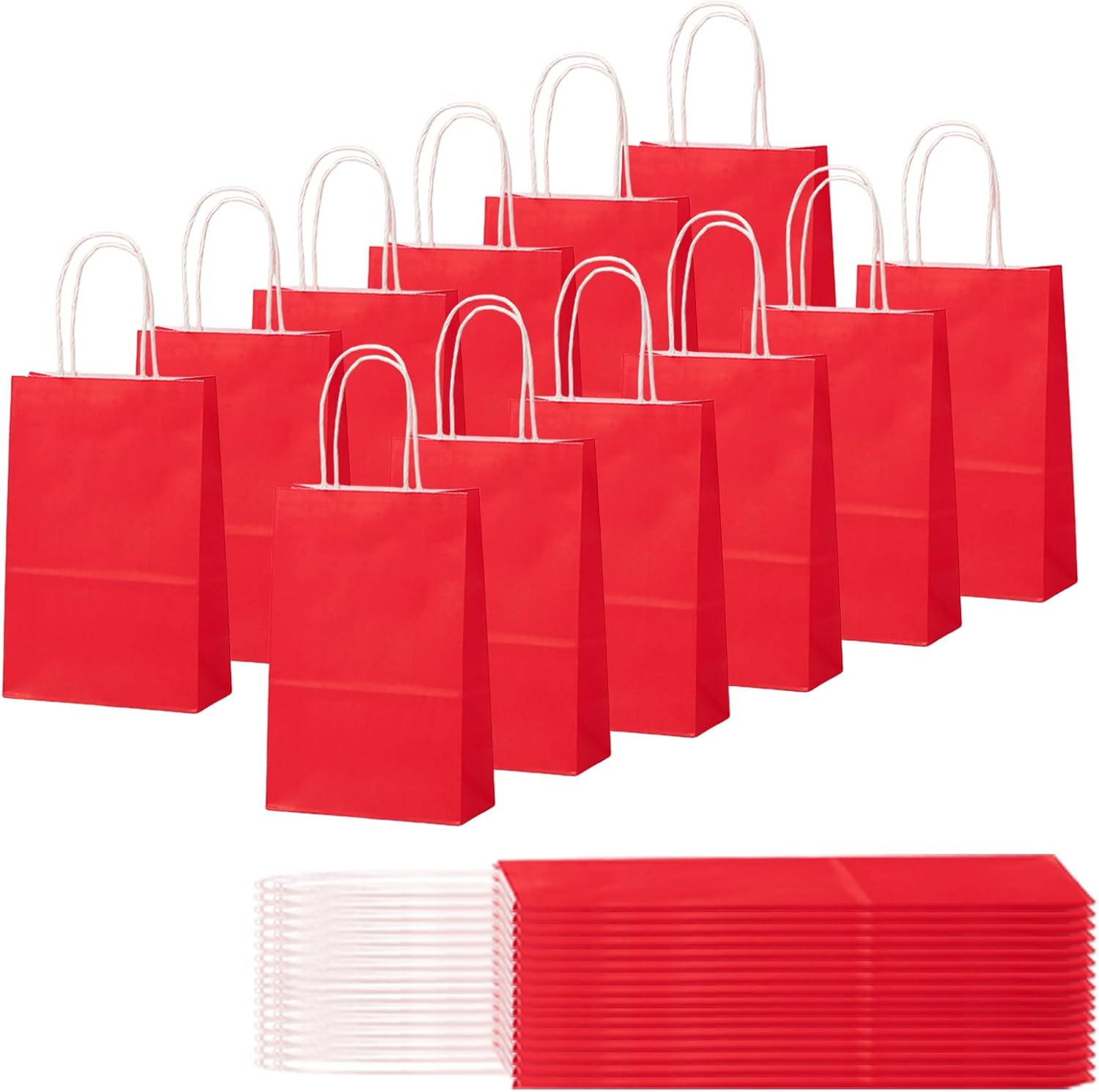 30Pcs Gift Bags Small Red Paper Party Bags for Kids Party,Goodie Bags Candy Sweets Bags with