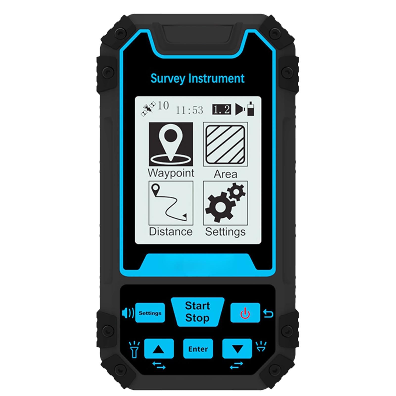 Land Survey Meter, Mini Portable Handheld Area Measurement Tool GNSS 2.4in Screen Real Time Trail Display with Barometric Height Measurement