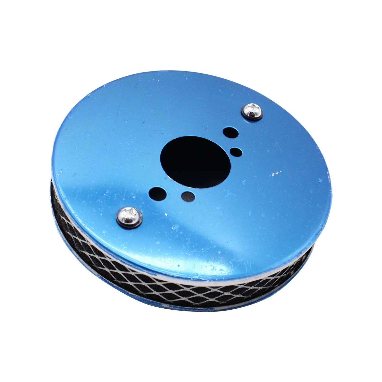 Beler High Airflow Luftfilter – Pancake-Typ Für Alle 1½ Zoll SU HS4 Vergaser (silber, Metall)