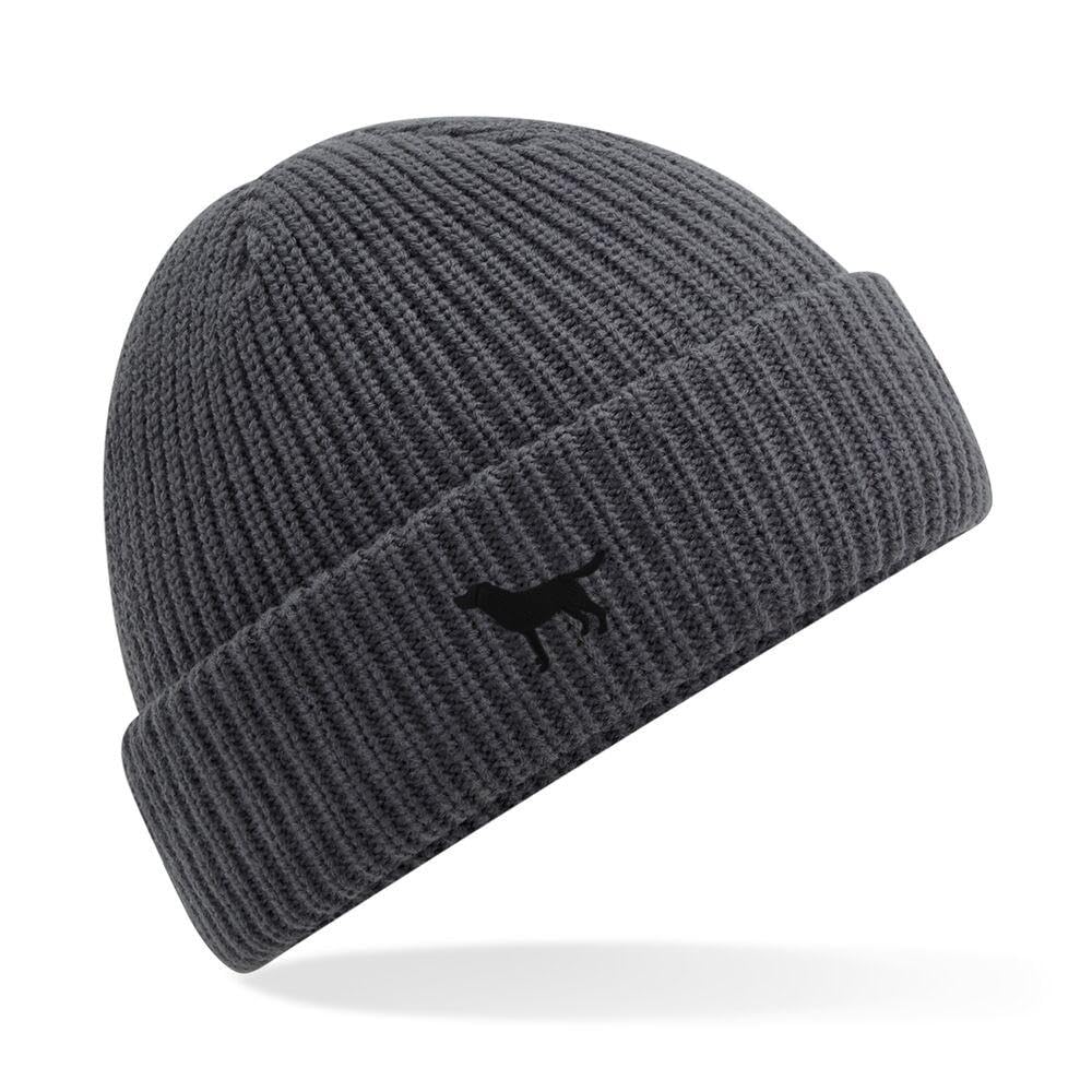 The House Of Dog: Black Labrador Retriever Owner Gift. Water Repellent Thermal Elements Beanie Ski Hat. Grey
