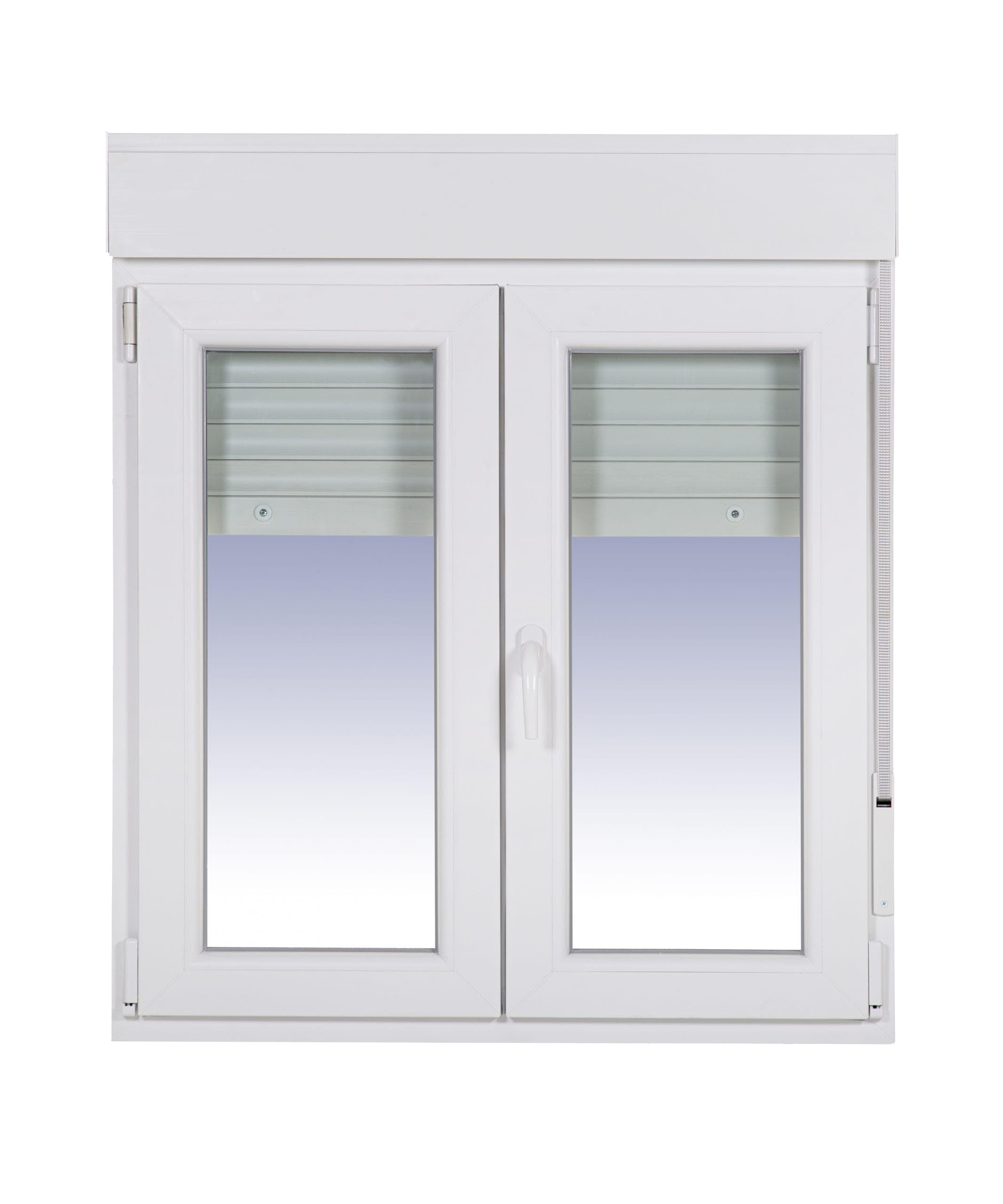 Ventanastock Ventana PVC 1400x1155 Practicable Oscilobatiente 2 hojas con Persiana de PVC