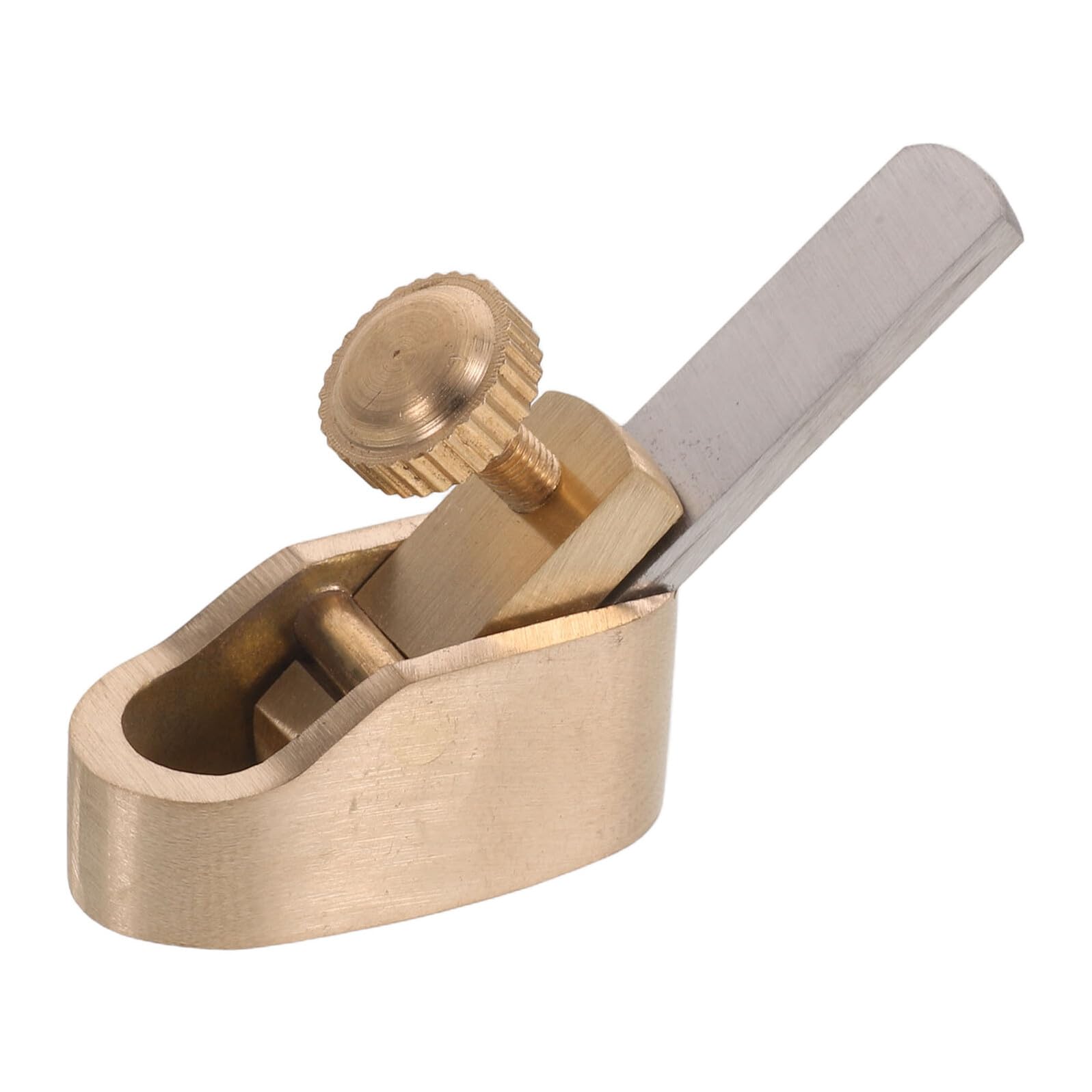 Abaodam Mini Pialla Manuale in Ottone per Lavorazione Legno 8mm, Utensile da Liutaio per Rifinitura Tastiera Violino, Pialla Smussatrice Portatile per Riparazione Strumenti Musicali