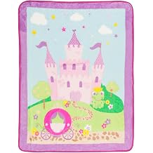 EVERYDAY KIDS Toddler Throw Blanket - 30" by 40" - Princess Storyland - Super Soft, Plush, Warm and Comfortable