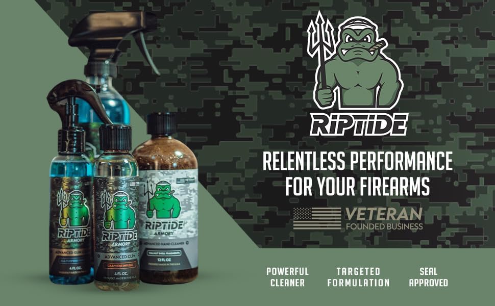 Riptide Armory Advanced Gun Cleaner & CLP+ Graphene 2 Step Kit - Clean, Lube, Protect Long-Lasting Formula - Nano Coat Technology - Veteran Founded & Formulated by Former US Navy Seal - Image 7