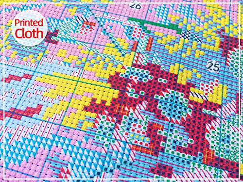 Joyautum Peacocks Needlework,100% Printed Cross Stitch,Sets For Embroidery Kit Full Cross-Stitching Cotton&Silk Floss (11Ct Silk Threads,80X149Cm) #TOP7