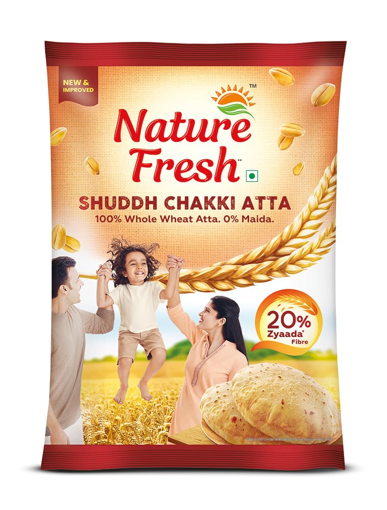 Nature Fresh Shuddh Chakki Atta 10kg Pack (B079H8D8L9) Amazon Price History, Amazon Price Tracker