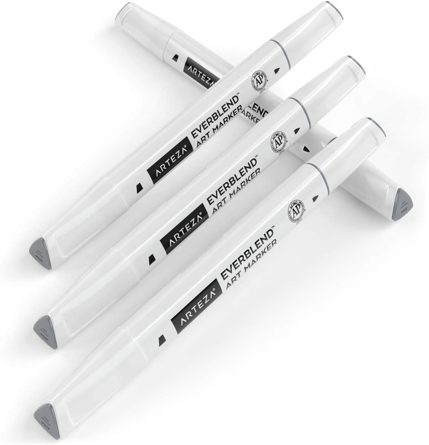 Photo 1 of ARTEZA EverBlend Art Markers Dolphin Gray A154 (Set of 4), Alcohol Based Sketch Markers with Dual Tips (Fine and Broad Chisel) for Painting, Coloring, Sketching and Drawing
&
Qiaozeng Pack 2 Blue Light Blocking Reading Glasses for Man &Women UV protection