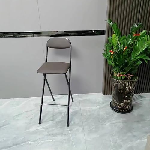 Miniatura 9 de Taburetes de bar plegables  Sillas plegables portátiles con asientos acolchados  Silla plegable alta para bar, oficina y más  Fácil de almacenar y