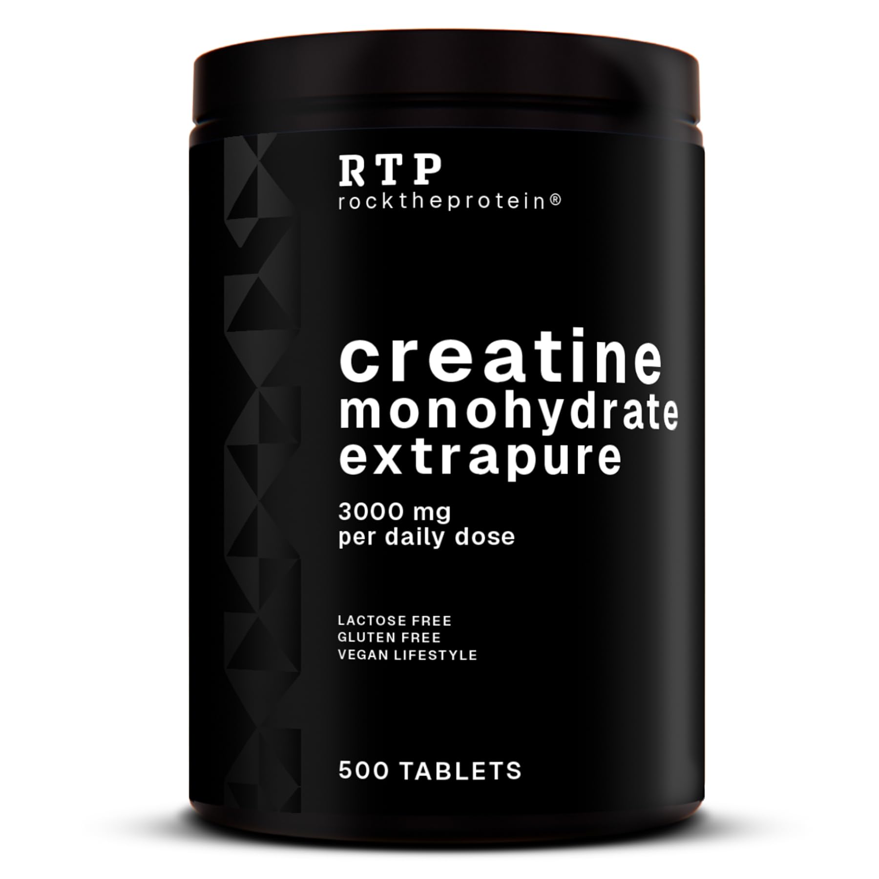 Creatina Monoidrata Compresse RTP – da 3000 mg Creatine Monohydrate – Creatina Pura in Pastiglie – Integratore per Sport, Palestra e Post Workout – 500 Compresse Senza Glutine, Senza Lattosio