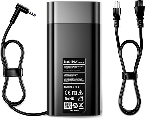 Cargador para portátil de 150 W CA compatible con HP ZBook Studio 15 16 17 G5-G8, ZBook 15 16 17 G5-G9, OMEN 15 17 Fury 15 17 Pavilion Gaming 15 17,