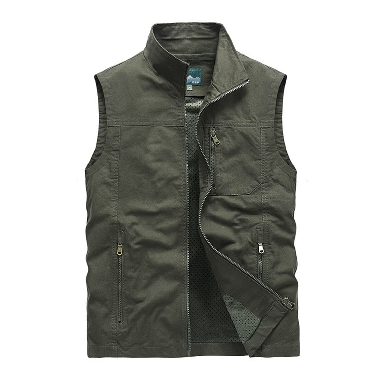 Chaleco Multibolsillo para Hombre Chaleco para Deportes Exterior Chaleco De Pesca Casual Sin Mangas Chaqueta Transpirable para Fotografía Y Senderismo