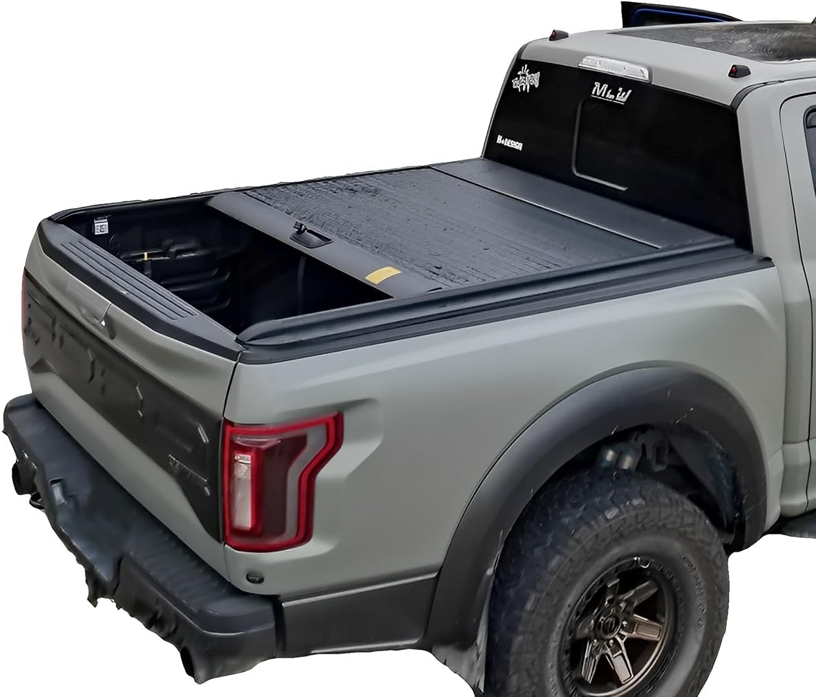 Aluminum Retractable Roll-up Hard Tonneau Cover with Key for 2005-2025 F-150 F150 5.5ft Short Truck Bed incl.Raptor/Lightning 67" Bed
