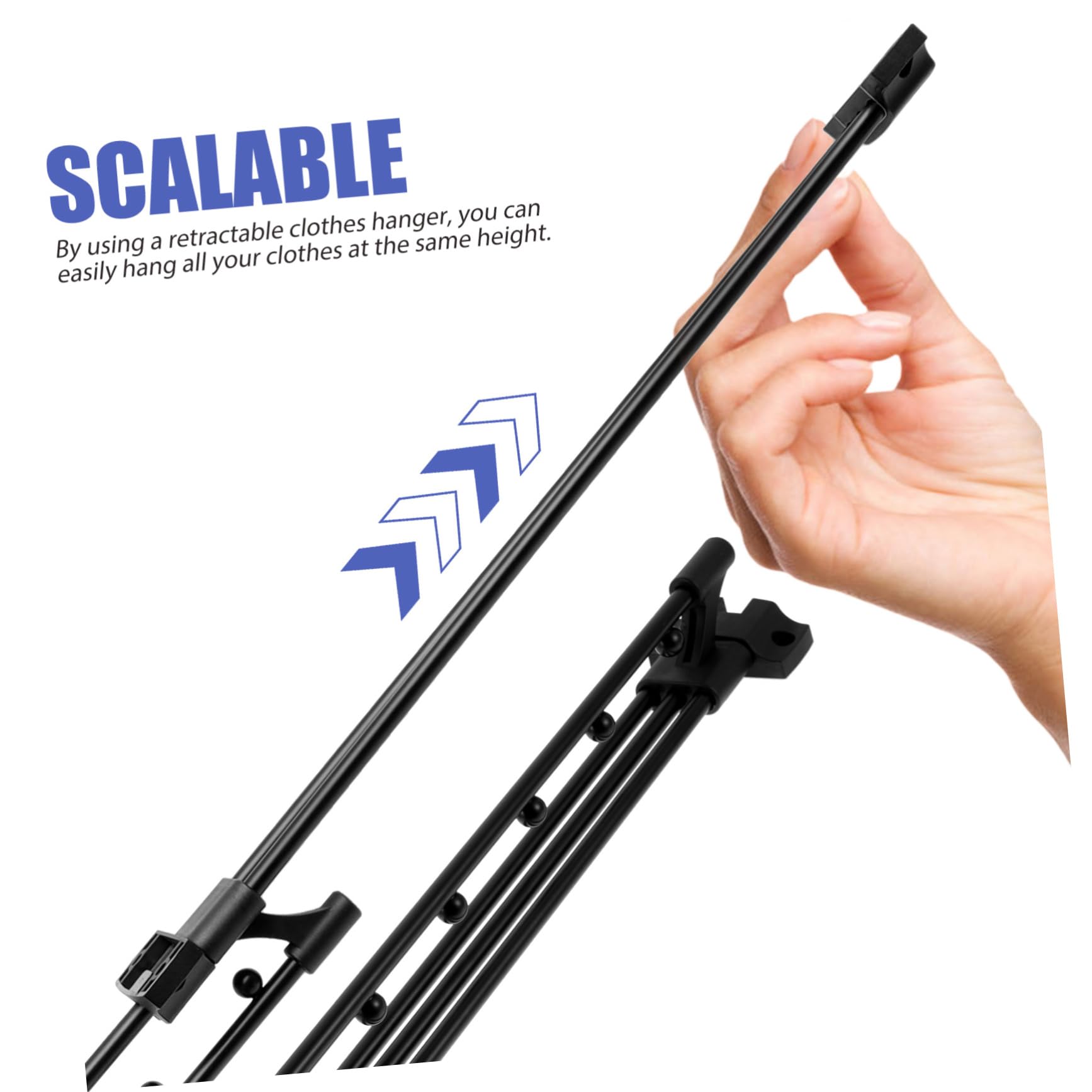 Zerodeko 1Set Retractable Clothes Hanger Rod Heavy Duty Closet Accessory for Organized Storage for Wardrobes and Garment Racks Space Saving Design for Easy Access