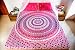 Bohemian Mandala Tapestry Bedding with Pillow Covers, Indian Hippie Tapestry Wall Hanging, Mandala Bedspread for Bedroom or Beach Throw Blanket, Pink Purple Queen Size Intricate Pink Boho Decor