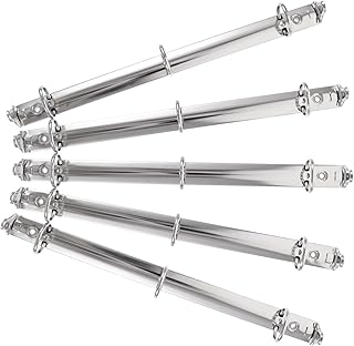 HONMEET 5 Peças Pasta A5 Fichários A5 Cadernos De Folhas Soltas Caderno 3 Anel Fichário Mecanismo A5 Notebook Mecanismo De Substituição A6 Fichário Mecanismos Branco Níquel Fichário De