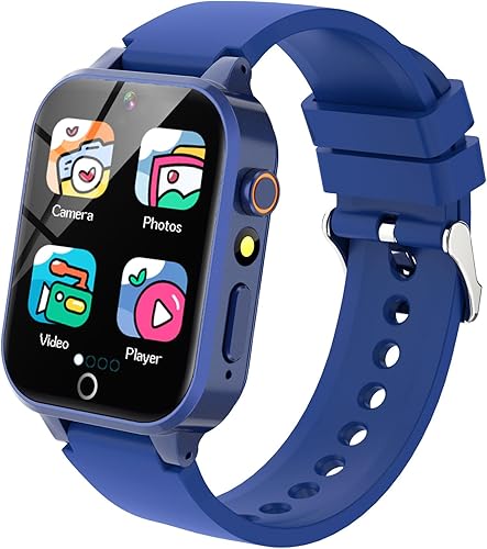 Wiszodet Reloj inteligente para niños, regalo de cumpleaños para niños de 4 a 12 años, reloj inteligente para niños con 26 juegos de rompecabezas,