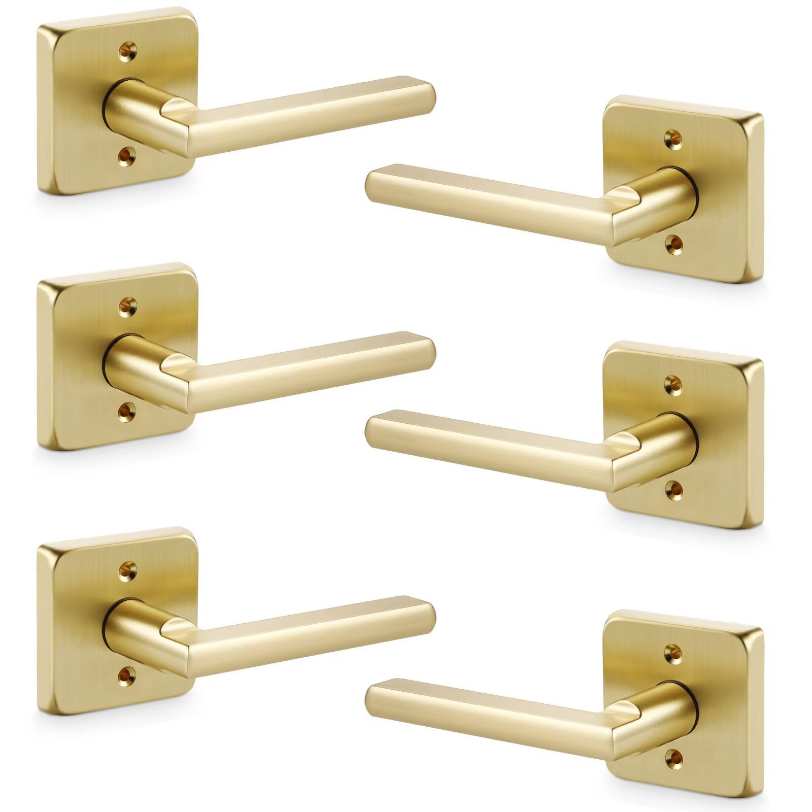 Linkaa Matte Black Door Handles - Push Lock Security -11 Linkaa Matte Black Door Handles - Push Lock Security -11
