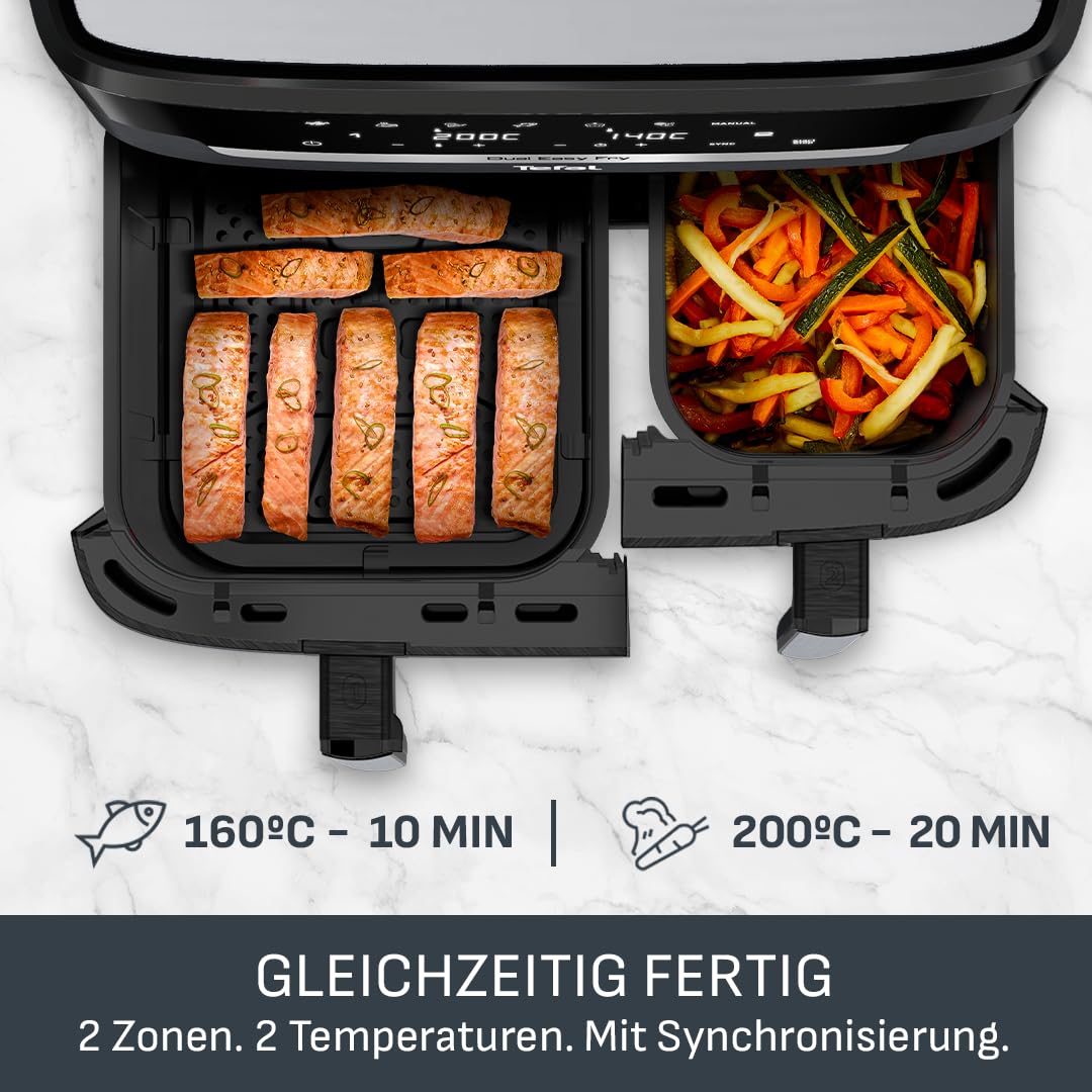 Tefal Dual Easy Fry Friteuse à Air Chaud Double Chambre Ansicht 4