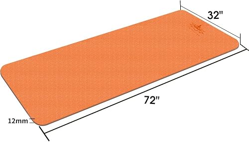 Miniatura 8 de Hatha Yoga - Tapete de yoga extra grueso de elastómero termoplástico, 72 x 32 pulgadas de grosor, 12 pulgadas, respetuoso con el medio ambiente,
