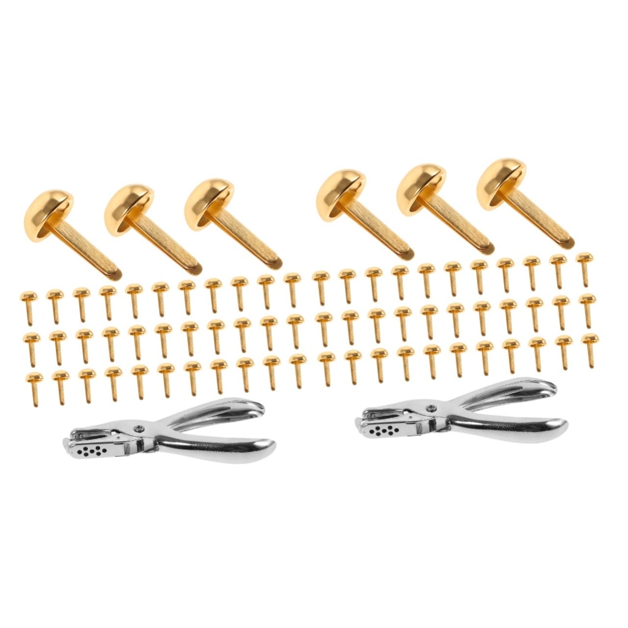 Angoily 1 Set Decorative Mushroom Nails Rivets for Clothing DIY Craft Projects Easy to Install Brads for Bags Shoes and Dressmaking