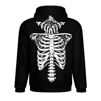 CFIERCE 悪魔 骸骨 長袖 Y2K ジップパーカー ブラック Amazon.co