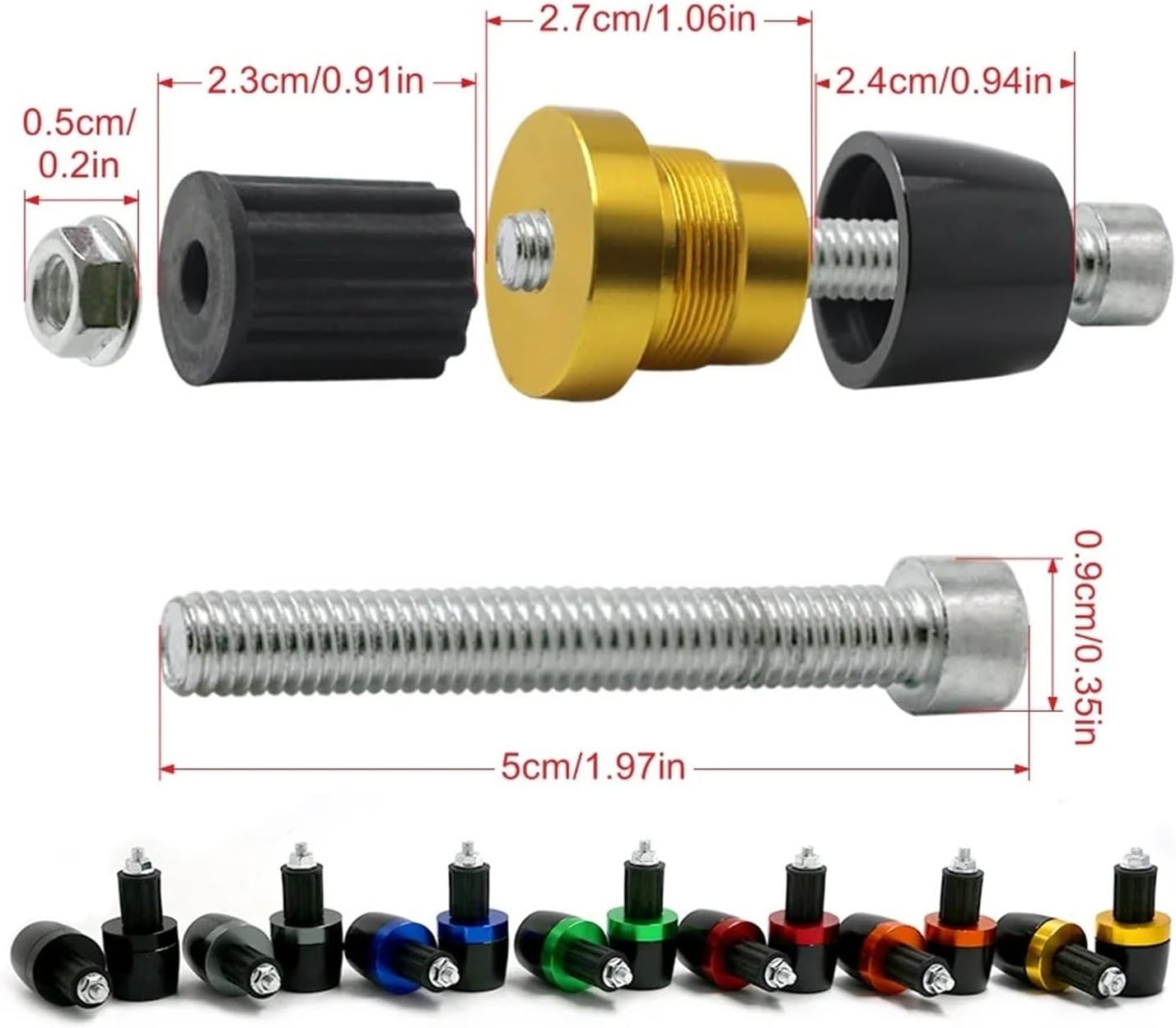 Motorcycle Handlebar End Plug For YA&MAHA NMAX125 7/8" Motorcycle Handlebar Grip Ends Counterweight Universal Bar End Cap Plug Slider