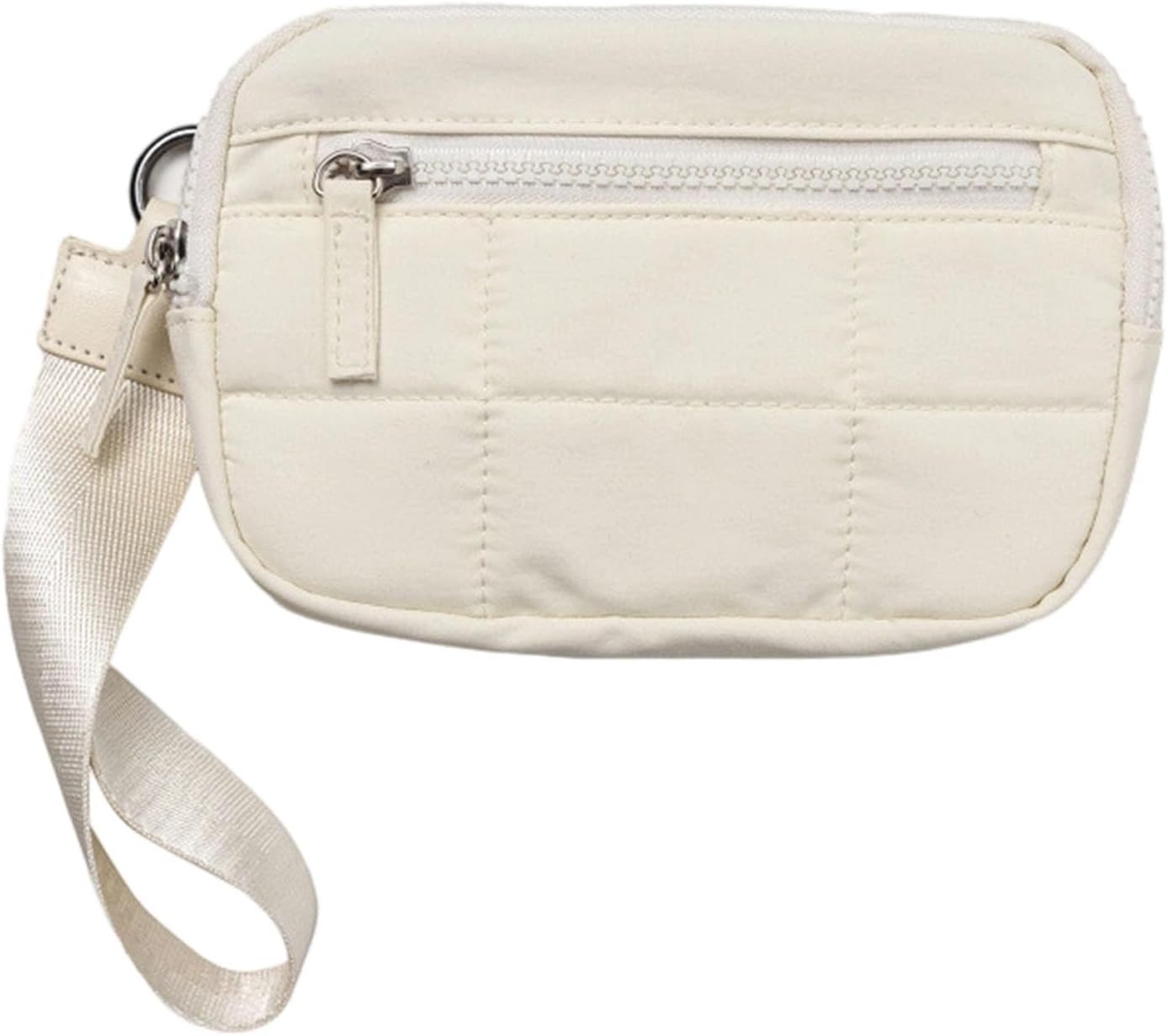 Small Crossbody Wristlet Wallet With Card Holder & Zipper Pocket Quilted Coin Purse For Women Sport & Daily Use